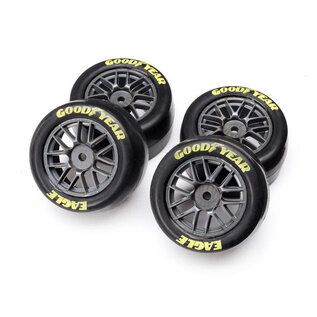 Proline Racing PRO1030411 1/12 Goodyear Eagle Soft Tire F/R MTD Gray Wheels (4): Losi NASCAR