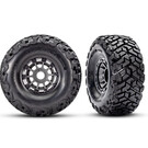 Traxxas TRA10272-GRAY Gray Wheels w/ Maxx SC Belted Tires (2)
