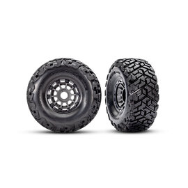 Traxxas TRA10272-GRAY Gray Wheels w/ Maxx SC Belted Tires (2)
