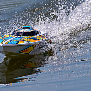 Traxxas TRA38104-8  Orange Blast RTR Boat w/USB-C