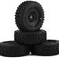J Concepts JCO4022-3294 Landmines 1.0" Pre-Mounted Tires w/Hazard Wheel (Black) (4) (Green) w/7mm Hex
