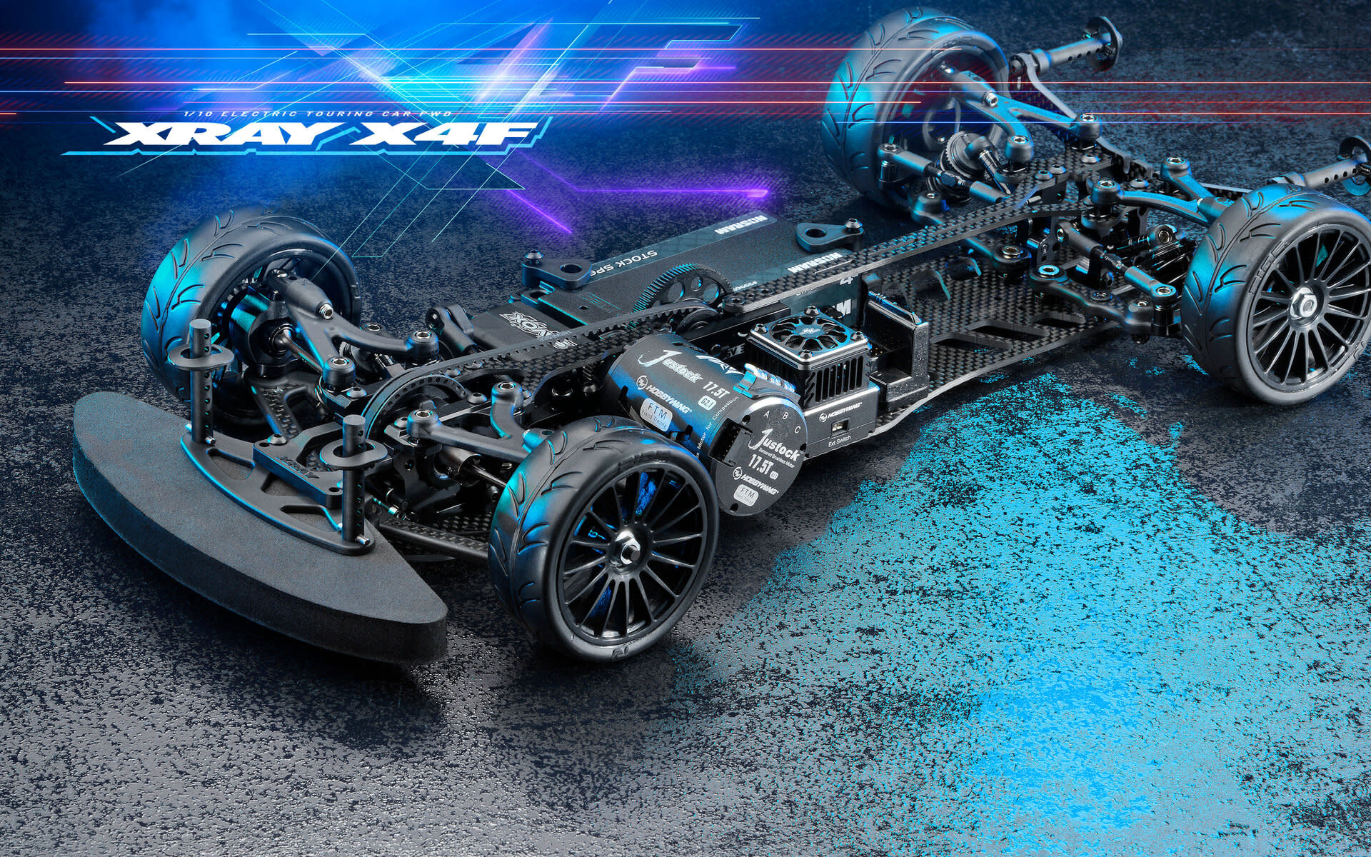 XRA300040SE XRAY X4 2025 Graphite Edition - PLUS 1.5MM ALU CHASSIS