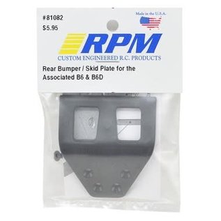 RPM R/C Products RPM81082 Rear Bumper & Skid Plate for Associated B6 & B6D