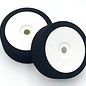 BSR BSRC8022 1/8 Gold Mounted GT Foam Tire On White Dish Wheels (2)
