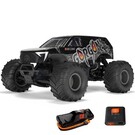 Arrma ARA3230ST3  1/10 GORGON 2WD RTR Brushed Monster Truck (Battery & Charger Included), Gun Metal