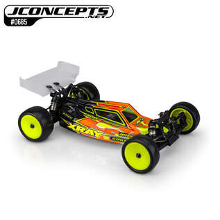 J Concepts JCO0685L  S2 – XRAY XB2 2025 body w/ carpet | turf | dirt wing, light-weight