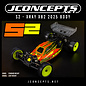 J Concepts JCO0685L  S2 – XRAY XB2 2025 body w/ carpet | turf | dirt wing, light-weight
