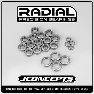 J Concepts JCO5256  Radial NMB Bearing Kit – Fits XRAY XB8, XB8e, XT8, XTEe 2024, 2025