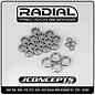 J Concepts JCO5256  Radial NMB Bearing Kit – Fits XRAY XB8, XB8e, XT8, XTEe 2024, 2025