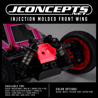 J Concepts JCO0521W RC8B4.1 | RC8B4.1e injection molded front wing, white – 2pc