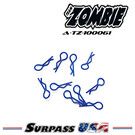 Team Zombie A-TZ-100061 Team Zombie Signature Color Body Clips 1/10 - Z-BLUE (10)