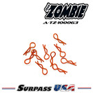 Team Zombie A-TZ-100063 Team Zombie Signature Color Body Clips 1/10 - Z-ORANGE (10)