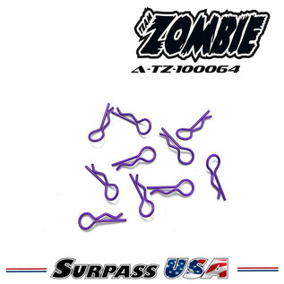 Team Zombie A-TZ-100064 Team Zombie Signature Color Body Clips 1/10 - Z-PURPLE (10)