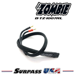 Team Zombie B-TZ-1007RL Team Zombie XT60, 4mm Tube Plug 500mm 10awg Power Supply Cable