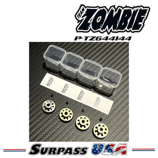 Team Zombie P-TZ644144 Team Zombie Hard-Anodized Aluminum Pinion Gear 64P 41-44T (4pcs)