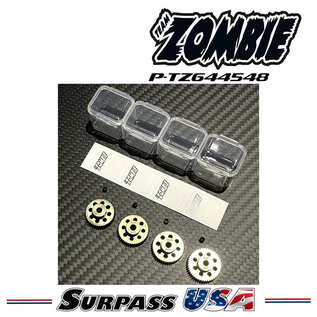Team Zombie P-TZ644548 Team Zombie Hard-Anodized Aluminum Pinion Gear 64P 45-48T (4pcs)