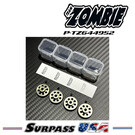 Team Zombie P-TZ644952 Team Zombie Hard-Anodized Aluminum Pinion Gear 64P 49-52T (4pcs)