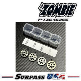 Team Zombie P-TZ645255 Team Zombie Hard-Anodized Aluminum Pinion Gear 64P 52-55T (4pcs)