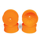 DE Racing DER-SB4-A4O  Speedline Buggy Wheels for Associated B64/B64D, TLR 22 3.0/4.0, Front, Orange (4pcs)