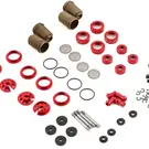 Yokomo YOKY2-SBBSRA  Yokomo YD-2 Super Low Friction Aluminum Big Bore Shock Set (Red)