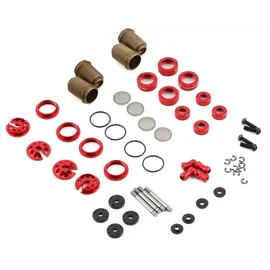 Yokomo YOKY2-SBBSRA  Yokomo YD-2 Super Low Friction Aluminum Big Bore Shock Set (Red)