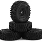 J Concepts JCO4023-3294 Tusk 1.0" Pre-Mounted Tires w/Hazard Wheel (Black) (4) (Green) w/7mm Hex