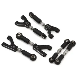 HOT RACING HRAGRM547NC01  Losi NASCAR Aluminum Adjustable Camber & Steering Links Set