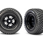 Traxxas TRA10947  Black Rear Funco Wheels & Gravix Tires (2)