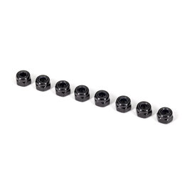 Traxxas TRA2745X Nuts, 3mm nylon locking Black (8)