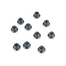 Tekno RC TKR1211 – M3 Locknuts (flanged, black, 10pcs)