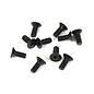 Tekno RC TKR1344 – M4x12mm Flat Head Screws (black, 10pcs)
