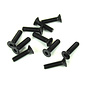 Tekno RC TKR1346 – M4x15mm Flat Head Screws (black, 10pcs)