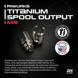 R1wurks 900246 R1WURKS Titanium Spool Output, Mi9