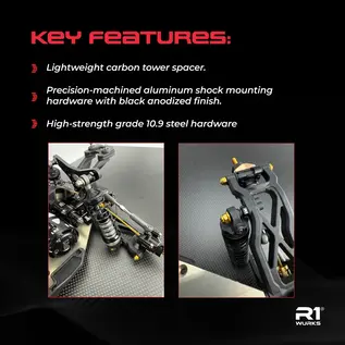 R1wurks 900153 R1WURKS (B7 Series) Rear Inverted Shock Hardware Set