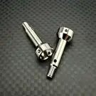 R1wurks 900177 R1WURKS (B74 / B84 Series) Ultra Lightweight Front CVA Axle, Titanium (Silver)