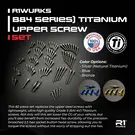 R1wurks 900196-BL R1WURKS (B84 Series) Titanium Upper Screw Set Blue