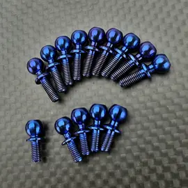 R1wurks 900207-1 R1WURKS (B84 Series) Ball Stud Set, Titanium, 14pcs Blue