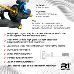 R1wurks 900071 R1WURKS (B7 / B84 Series) Lightweight Rear CVA Axle