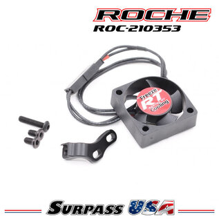 RocheRC USA ROC-210353 Roche - P12V2 Aluminum Cooling Fan Mount with 30mm Cooling Fan (210353)
