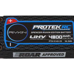 Protek RC PTK-5143-25  Spencer Rivkin 2S 130C Low IR Si-Graphene + HV ULCG Shorty LiPo Battery (7.6V/4800mAh) w/5mm Connectors (ROAR Approved)