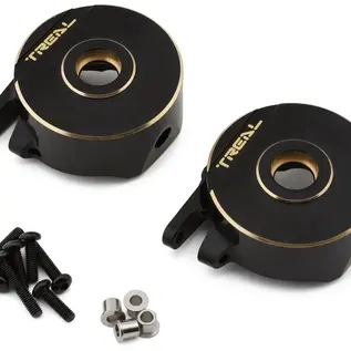 TREAL TLHVPH10-01  Vanquish H10 Optic Brass Front Steering Knuckles (Black) (2) (150.4g)
