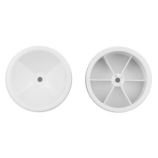 Team Associated ASC6805W RC10 2.2 in Rear Wheels, 3/16 in, white