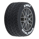 Proline Racing PRO1028310  1/12 Goodyear Eagle Wet Tire F/R MTD Gray Wheels (4): Losi NASCAR