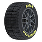Proline Racing PRO1030310  1/12 Goodyear Eagle Dirt Tire F/R MTD Gray Wheels (4): Losi NASCAR