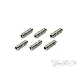 T-Works TSS-310S  TWorks 3mm x 10mm Titanium Hex Set Screw 6pcs