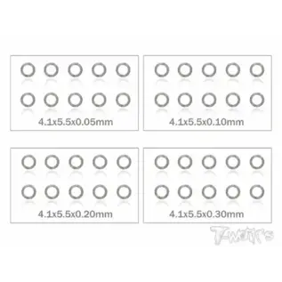 T-Works TA-095-3  3mm Shim Washer Set ( 0.05,0.1,0.2,0.3mm each 10pcs. )