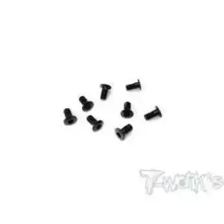 T-Works ASS-306LPBK  Tworks Black Alum Socket Head Low Profile Half Thread Screws 3X6