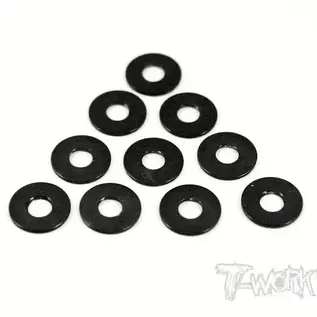 T-Works TA-053BK  T-Work´s Aluminum Shims 3 x 7.8 - Black (10)  .75mm