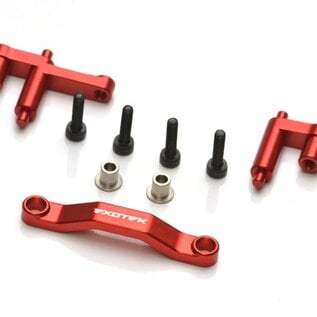 Exotek Racing EXO2299  Red Alum. HD Steering Set: Nascar/Grom