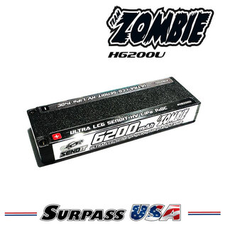 Team Zombie H6200U Team Zombie SENDIT 6200mAh 7.6v HV 140c Ultra LCG Stick